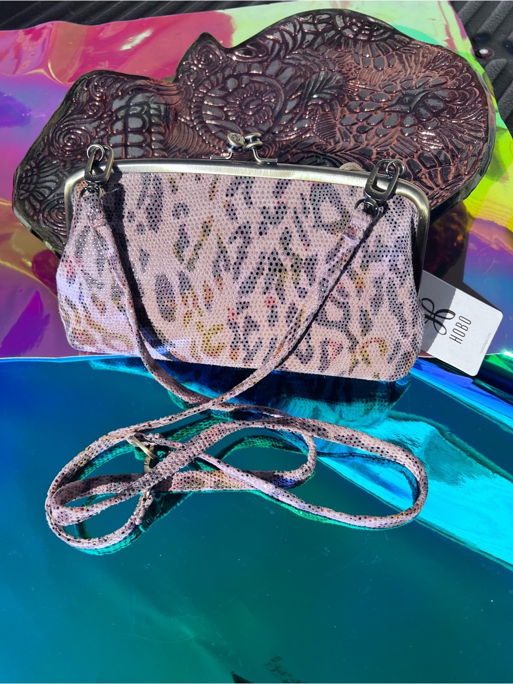 NWT HOBO Cora Wallet Crossbody Bag in Summer Safari